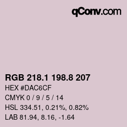 Color code: RGB 218.1 198.8 207 | qconv.com