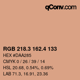 カラーコード: RGB 218.3 162.4 133 | qconv.com