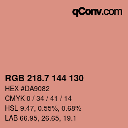 カラーコード: RGB 218.7 144 130 | qconv.com