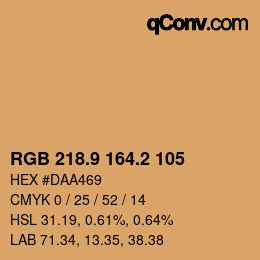 Color code: RGB 218.9 164.2 105 | qconv.com