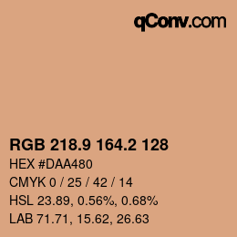 Color code: RGB 218.9 164.2 128 | qconv.com