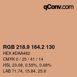カラーコード: RGB 218.9 164.2 130 | qconv.com