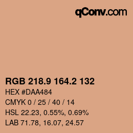 Color code: RGB 218.9 164.2 132 | qconv.com