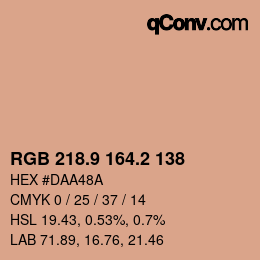 Color code: RGB 218.9 164.2 138 | qconv.com