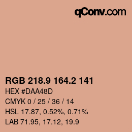 Color code: RGB 218.9 164.2 141 | qconv.com