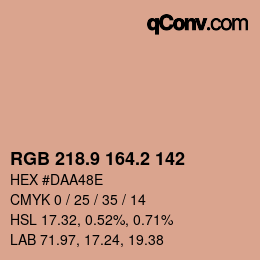 Color code: RGB 218.9 164.2 142 | qconv.com