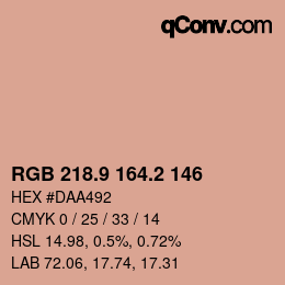 Color code: RGB 218.9 164.2 146 | qconv.com