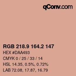 Color code: RGB 218.9 164.2 147 | qconv.com