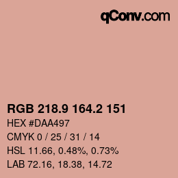 Color code: RGB 218.9 164.2 151 | qconv.com