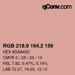 Color code: RGB 218.9 164.2 156 | qconv.com