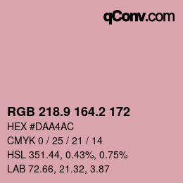 Color code: RGB 218.9 164.2 172 | qconv.com
