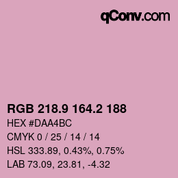 Color code: RGB 218.9 164.2 188 | qconv.com