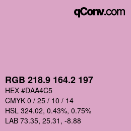 Color code: RGB 218.9 164.2 197 | qconv.com