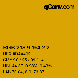 カラーコード: RGB 218.9 164.2 2 | qconv.com