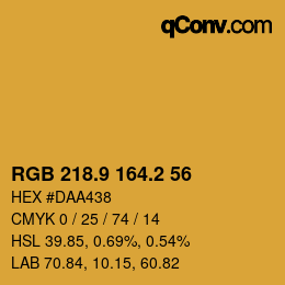 カラーコード: RGB 218.9 164.2 56 | qconv.com