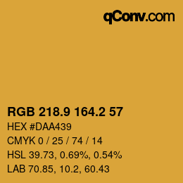 Color code: RGB 218.9 164.2 57 | qconv.com