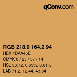 Color code: RGB 218.9 164.2 94 | qconv.com