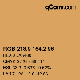 Color code: RGB 218.9 164.2 96 | qconv.com