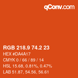 Color code: RGB 218.9 74.2 23 | qconv.com