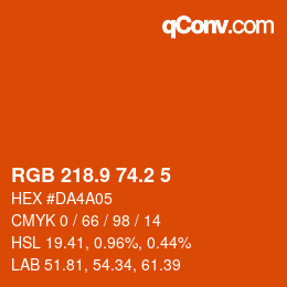 Color code: RGB 218.9 74.2 5 | qconv.com