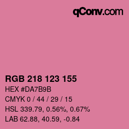 颜色代码: RGB 218 123 155 | qconv.com