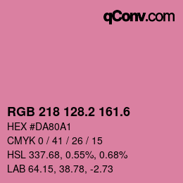 カラーコード: RGB 218 128.2 161.6 | qconv.com