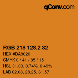 カラーコード: RGB 218 128.2 32 | qconv.com