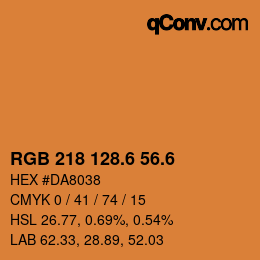 カラーコード: RGB 218 128.6 56.6 | qconv.com