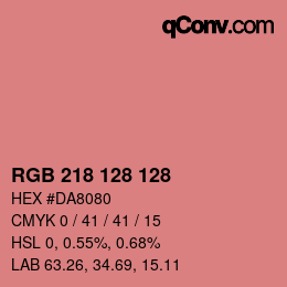 Color code: RGB 218 128 128 | qconv.com