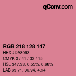 Color code: RGB 218 128 147 | qconv.com