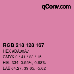 カラーコード: RGB 218 128 167 | qconv.com