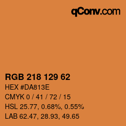 Código de color: RGB 218 129 62 | qconv.com