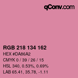 Color code: RGB 218 134 162 | qconv.com