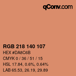 Farbcode: RGB 218 140 107 | qconv.com