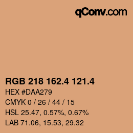 カラーコード: RGB 218 162.4 121.4 | qconv.com