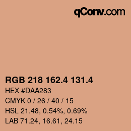 カラーコード: RGB 218 162.4 131.4 | qconv.com
