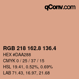 カラーコード: RGB 218 162.8 136.4 | qconv.com