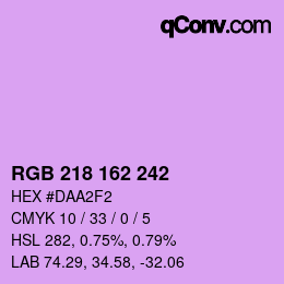 Color code: RGB 218 162 242 | qconv.com