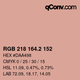 カラーコード: RGB 218 164.2 152 | qconv.com