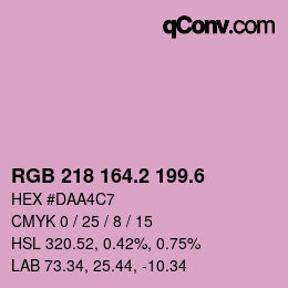 カラーコード: RGB 218 164.2 199.6 | qconv.com