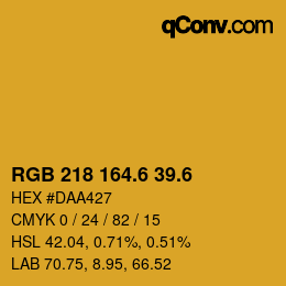 カラーコード: RGB 218 164.6 39.6 | qconv.com