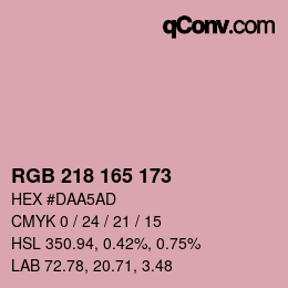 Color code: RGB 218 165 173 | qconv.com