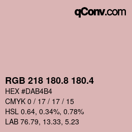 カラーコード: RGB 218 180.8 180.4 | qconv.com