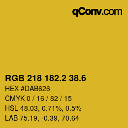 カラーコード: RGB 218 182.2 38.6 | qconv.com