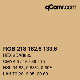 カラーコード: RGB 218 182.6 133.6 | qconv.com