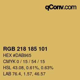 Farbcode: RGB 218 185 101 | qconv.com