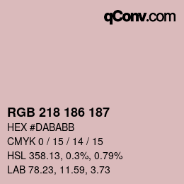 カラーコード: RGB 218 186 187 | qconv.com