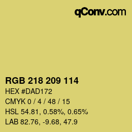 Color code: RGB 218 209 114 | qconv.com