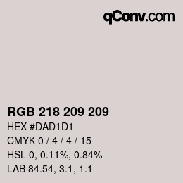 Color code: RGB 218 209 209 | qconv.com