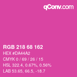 Color code: RGB 218 68 162 | qconv.com